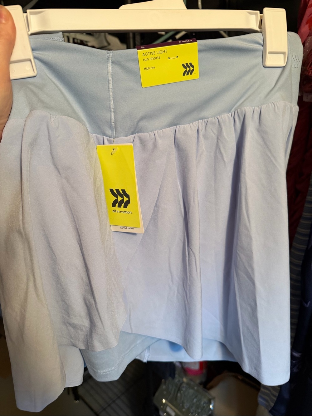 NWT all in motion Pale Blue Active Run Shorts Size XL